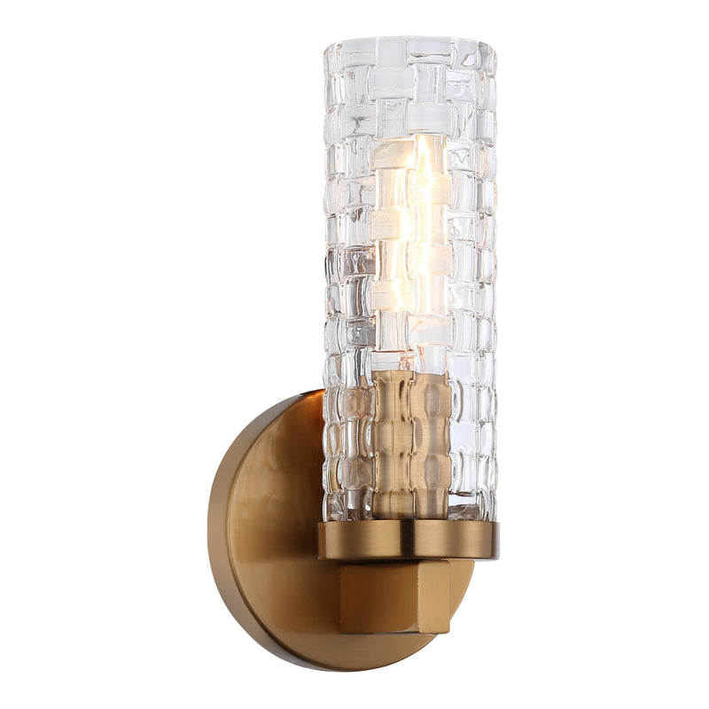 Weaver Wall Sconce 1-Light Aged Gold Brass