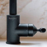 Welders Black Linear Kitchen Faucet-Pull-Out With Dual Spray by Buster and Punch in Details View