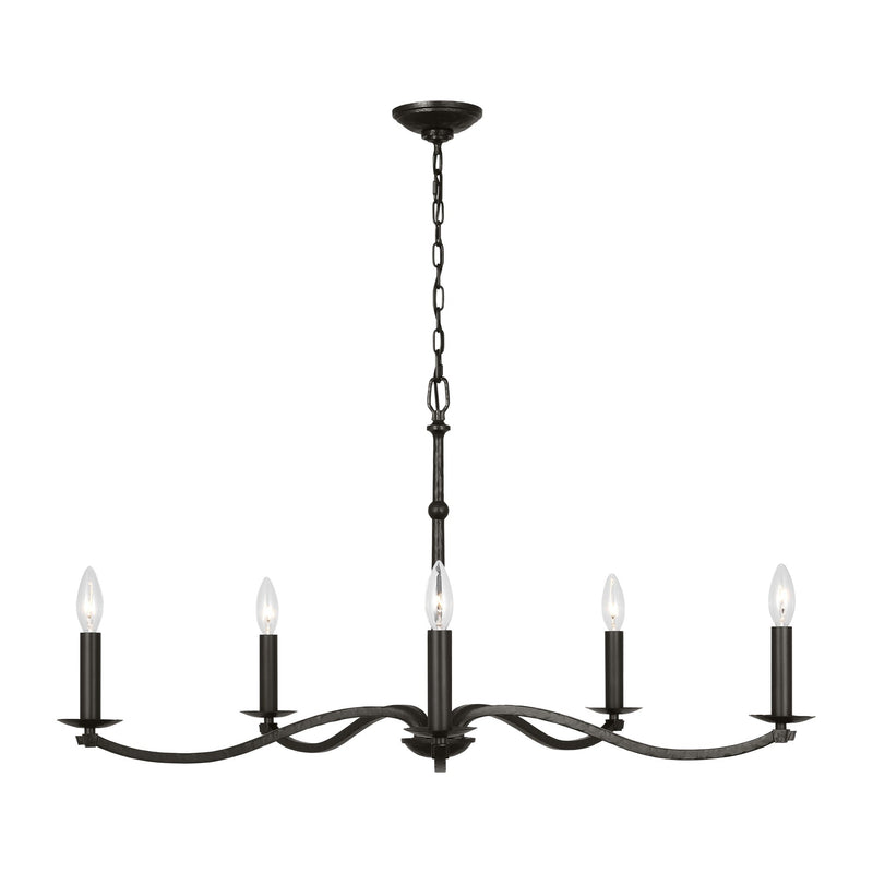 Wellen Chandelier — 36", Aged Iron