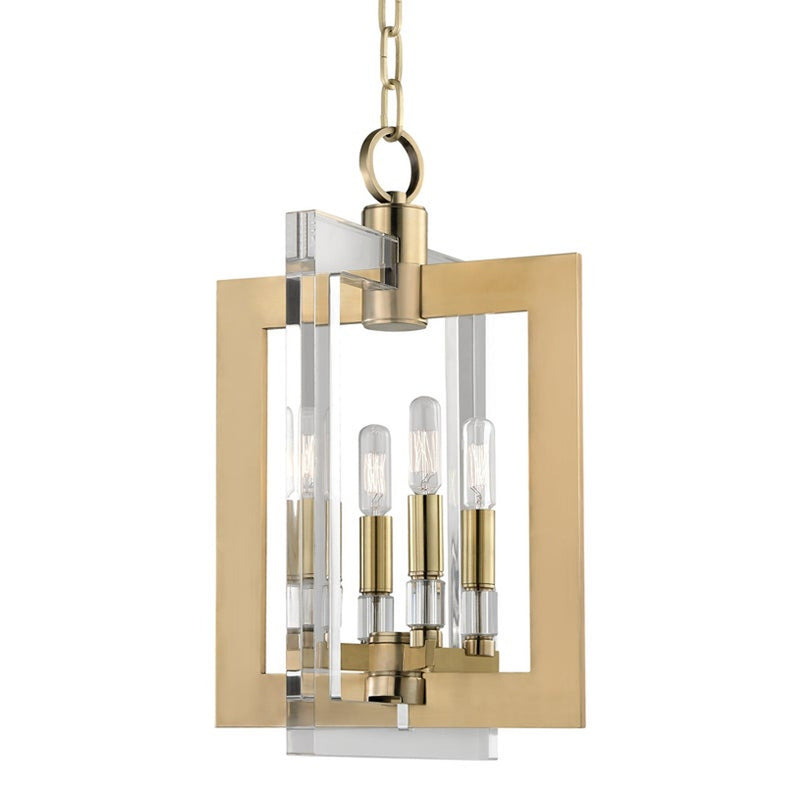 Wellington Pendant - 4-Light - Aged Brass by Hudson Valley