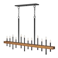 Wells Large Twelve Light Linear - Weathered Brass - by Hinkley