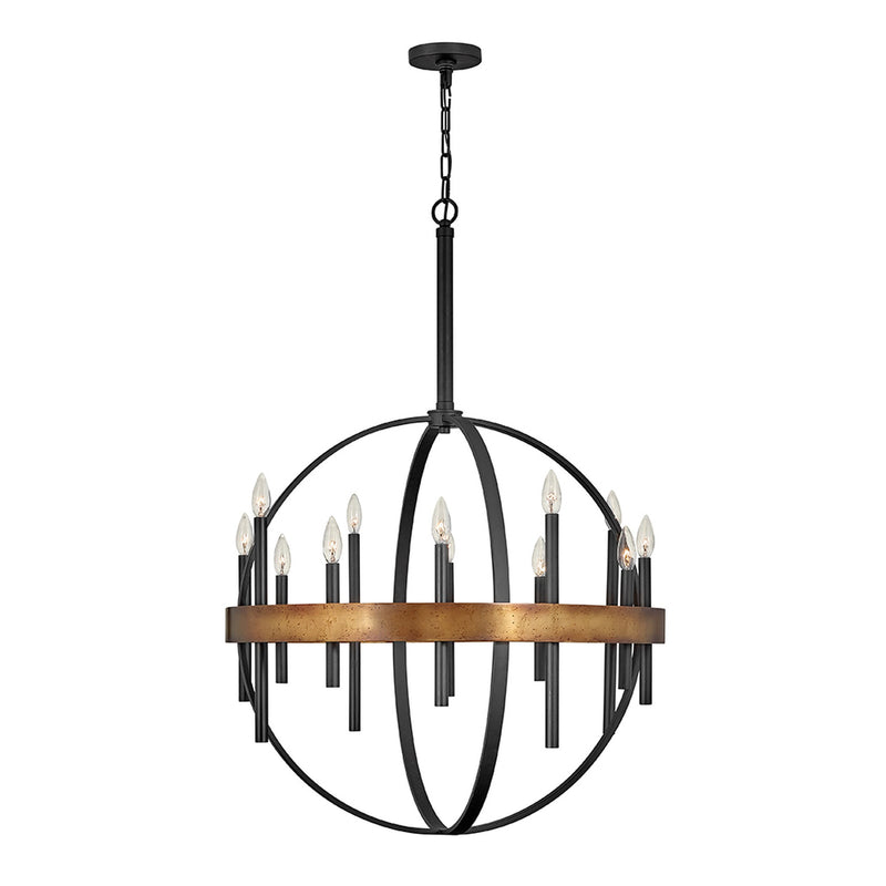 Wells Medium Orb Chandelier - Weathered Brass - by Hinkley