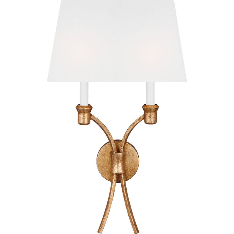 Westerly Double Wall Sconce — 13 1/2", Antique Gild