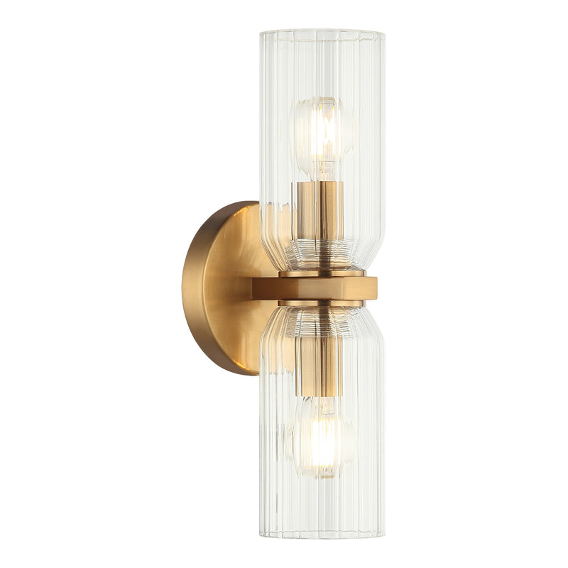 Westlock Vertical Wall Sconce Aged Gold Brass
