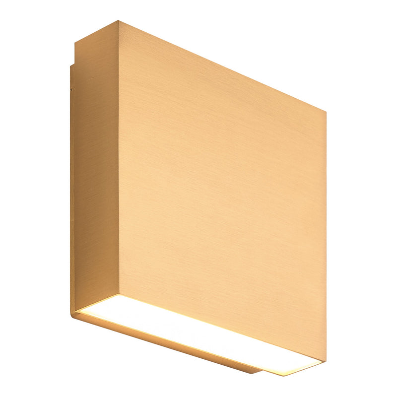 Weston Outdoor Wall Light 6 Inch Aged Gold Brass