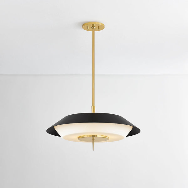 Westport Pendant Aged Brass Soft Black By Hudson Valley With Light