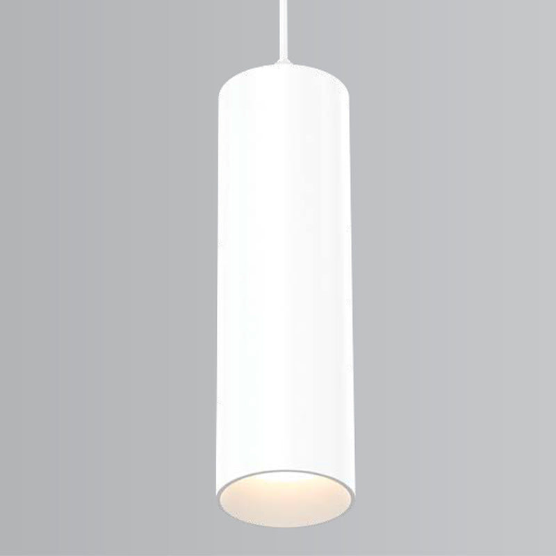 Whiskey Slim Cylinder Pendant Light Small White By Fase1Lighting