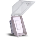 White 120V-277V 1 Switch Indoor/Outdoor Heating On/Off Switch by Eurofase Heating