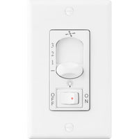 White 3-Speed Wall Control with On/Off Light Switch by Visual Comfort Fans