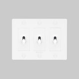 White 3G with Logo Toggle Switch-Cross by Buster and Punch