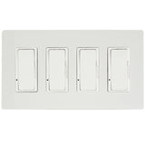 White 4 Switch Dimmer by Eurofase Heating