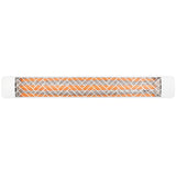 White Chevron Dual Element 61" 3000 Watt Electric Patio Heather by Eurofase Heating