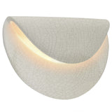 White Crackle Ceramic Petal ADA LED Wall Sconce by Justice Design