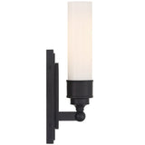 Wilcox 1 Light Sconce Matte Black By Crystorama - Side View1