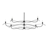 Willow 6-Light Chandelier Large in Black by Hubbardton Forge