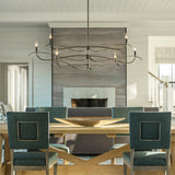 Willow 6-Light Chandelier lifestyle view by Hubbardton Forge