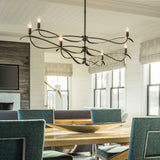 Willow 6-Light Chandelier lifestyle view by Hubbardton Forge