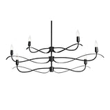 Willow 6-Light Chandelier Small in Black by Hubbardton Forge