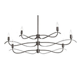 Willow 6-Light Chandelier Small in Dark Smoke by Hubbardton Forge