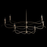 Willow 6-Light Chandelier Small detail in Vintage Platinum, by Hubbardton Forge