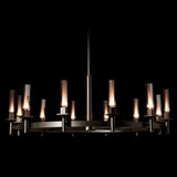 Windsor Chandelier 12 Light detail in Dark Smoke, Mirrored Smoke, by Hubbardton Forge