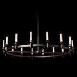 Windsor Chandelier 16 Light detail in Oil Rubbed Bronze, Frosted Glass, by Hubbardton Forge