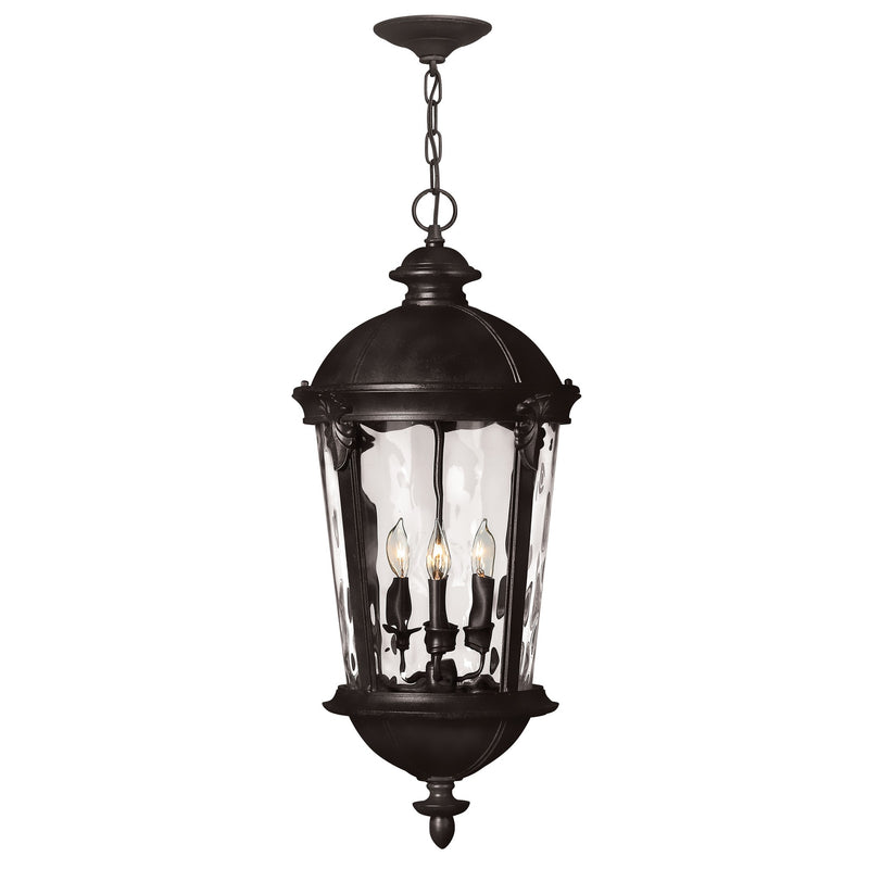 Windsor Large Hanging Lantern - Black - by Hinkley