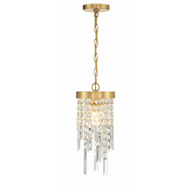 Winfield Crystal Chandelier 7'' Antique Gold