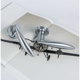 Wing Door Lever in Satin Chrome lifestyle view by Colombo Design
