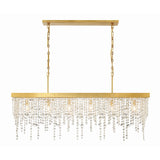 Winham Linear Chandelier 49'' Antique Gold