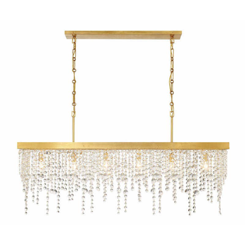 Winham Linear Chandelier 49'' Antique Gold