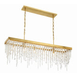 Winham Linear Chandelier 49'' Antique Gold