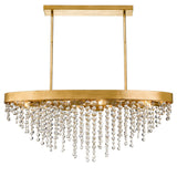 Winham Linear Oval Chandelier 36'' Antique Gold