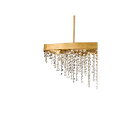 Winham Linear Oval Chandelier 36'' Antique Gold