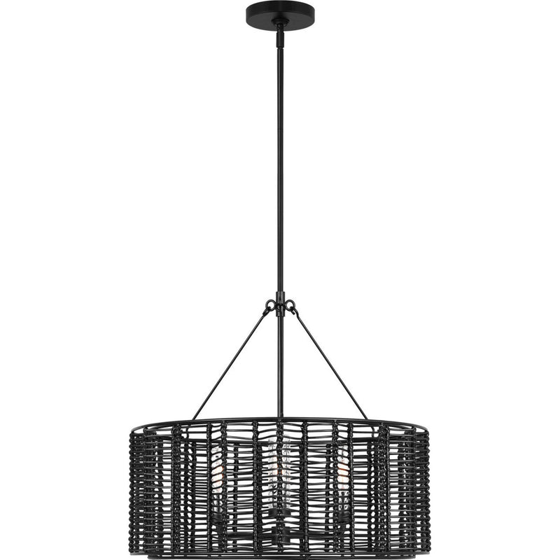 Winslow Shade Chandelier — 23 3/4", Clear, Midnight Black