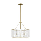Winslow Shade Chandelier — 23 3/4", Clear, Powder-Coated Brass