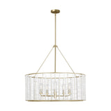 Winslow Shade Chandelier — 35 3/4", Clear, Powder-Coated Brass