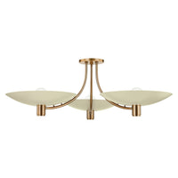 Wolfe Semi Flush - 40.5 Inch - Patina Brass with Soft Sand by Troy Lighting