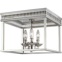Woodruff Flushmount — 13", Polished Nickel