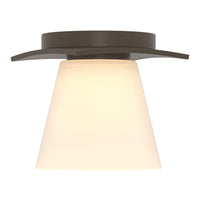 Wren Flush Mount in Bronze, Opal Glass by Hubbardton Forge