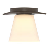 Wren Flush Mount in Bronze, Opal Glass by Hubbardton Forge