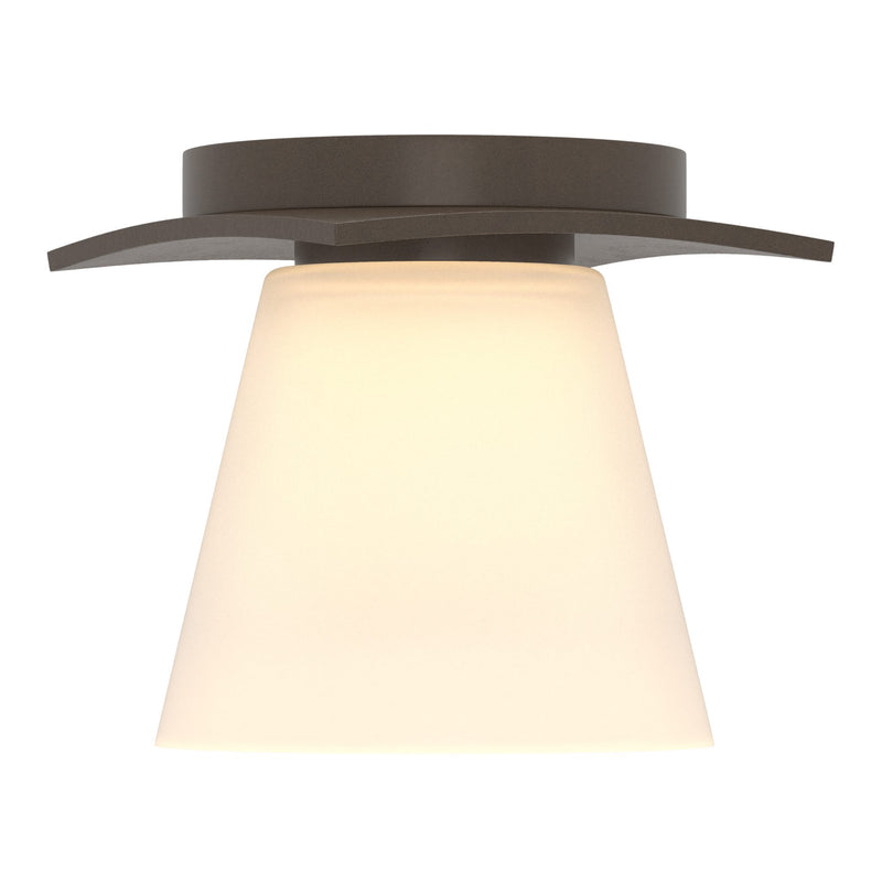 Wren Flush Mount in Bronze, Opal Glass by Hubbardton Forge