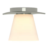Wren Flush Mount in Sterling, Opal Glass by Hubbardton Forge