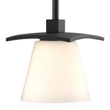 Wren Mini Pendant in Black, Opal Glass by Hubbardton Forge