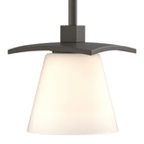 Wren Mini Pendant in Dark Smoke, Opal Glass by Hubbardton Forge