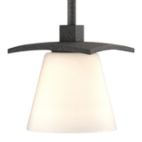 Wren Mini Pendant in Natural Iron, Opal Glass by Hubbardton Forge