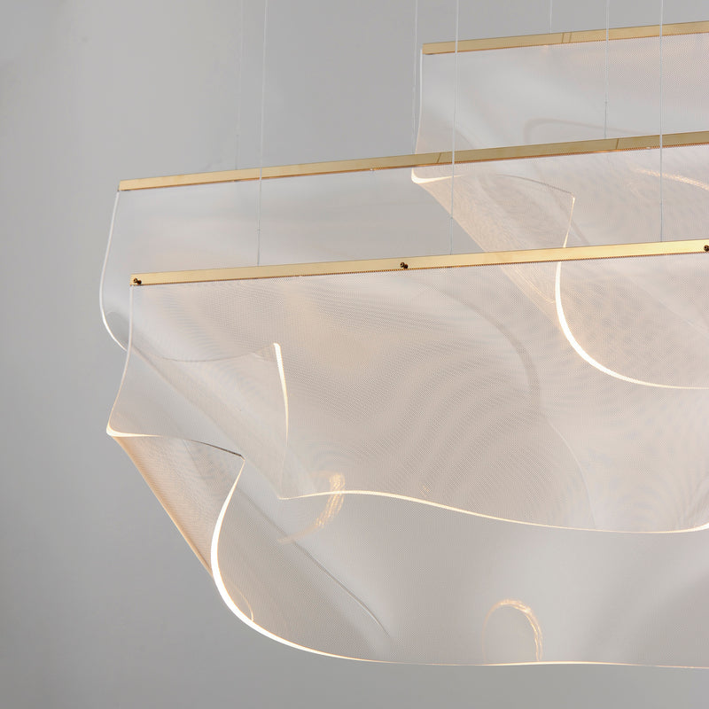 Wrinkle Multi Light Pendant By ET2 Gold Detailed View