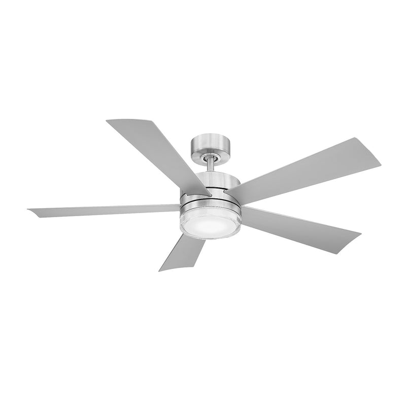 WYND 52 CEILING FAN WITH LIGHT BY MODERN FORMS, FINISH: STAINLESS STEEL, , | CASA DI LUCE LIGHTING