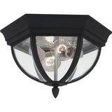 Wynfield Flushmount — Black with Clear Beveled Glass