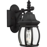 Wynfield Outdoor Wall Lantern — 11.25 Inch, Black with Clear Beveled Glass